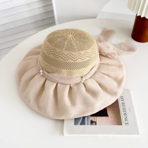 双波浪拼接纱带全顶-（推荐款） - Women Casual Hat | Fashion Outdoor Cap | Daily Wear Sun Protection