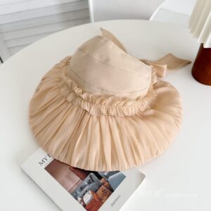 拼接纱空顶全-（推荐款） - Crownless Sun Hat Women | Hollow Top Visor | Summer Beach Cap