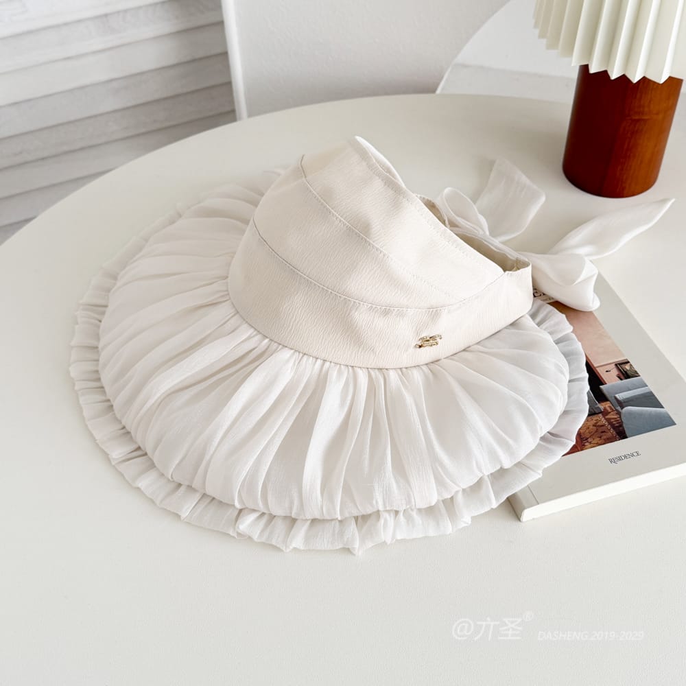 双C仙女空顶全-(推荐款) - Crownless Sun Hat Women | Hollow Top Visor | Summer Beach Cap