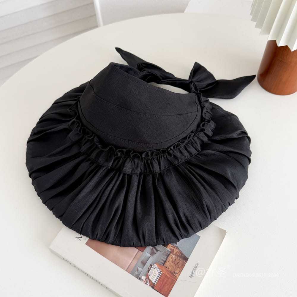 拼接纱空顶全-(推荐款) - Crownless Sun Hat Women | Hollow Top Visor | Summer Beach Cap - Image 5