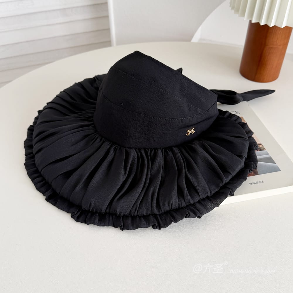 双C仙女空顶全-(推荐款) - Crownless Sun Hat Women | Hollow Top Visor | Summer Beach Cap - Image 5