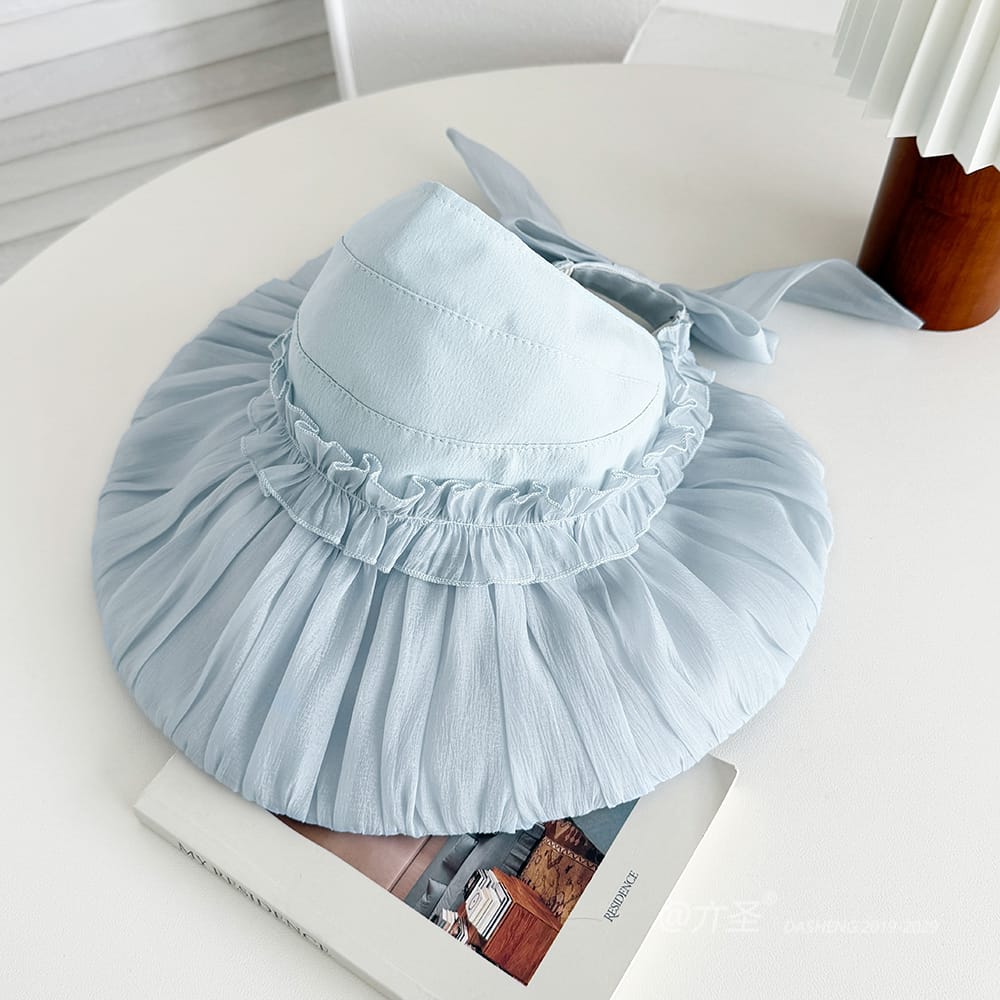 拼接纱空顶全-(推荐款) - Crownless Sun Hat Women | Hollow Top Visor | Summer Beach Cap - Image 10