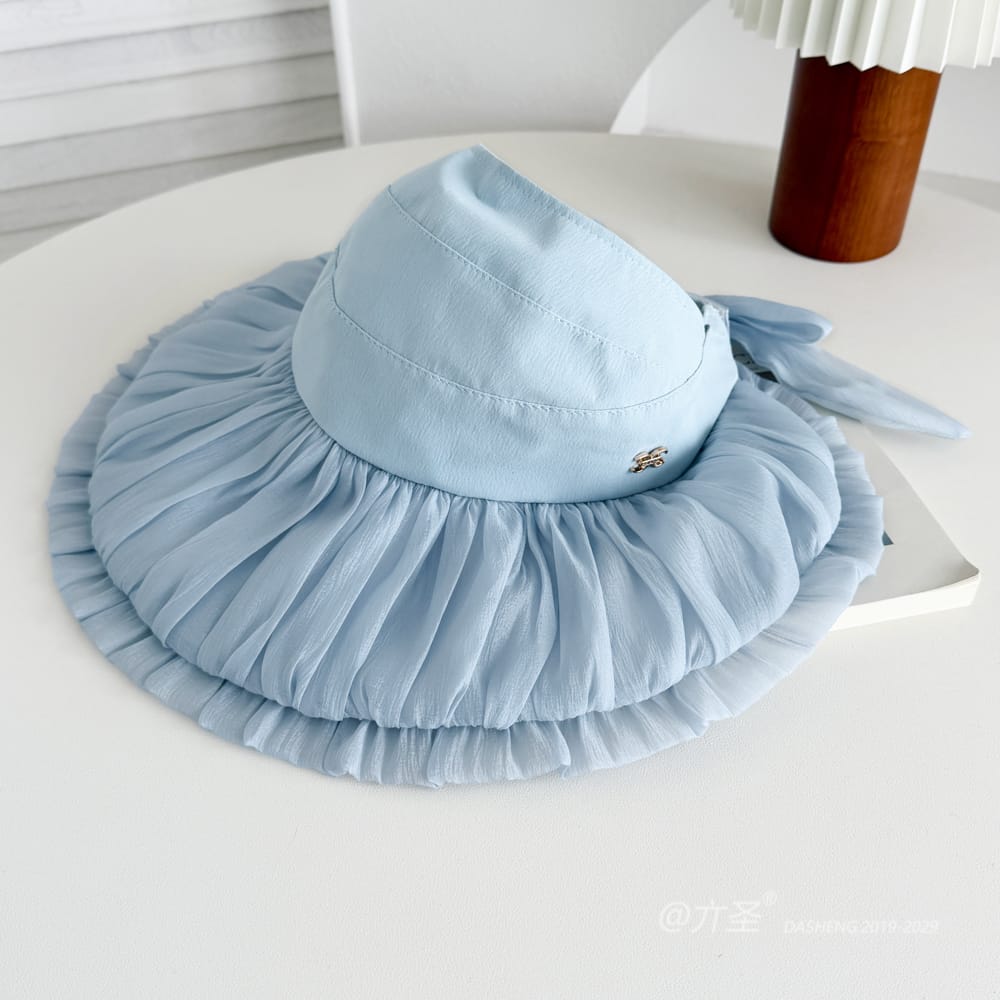 双C仙女空顶全-(推荐款) - Crownless Sun Hat Women | Hollow Top Visor | Summer Beach Cap - Image 7