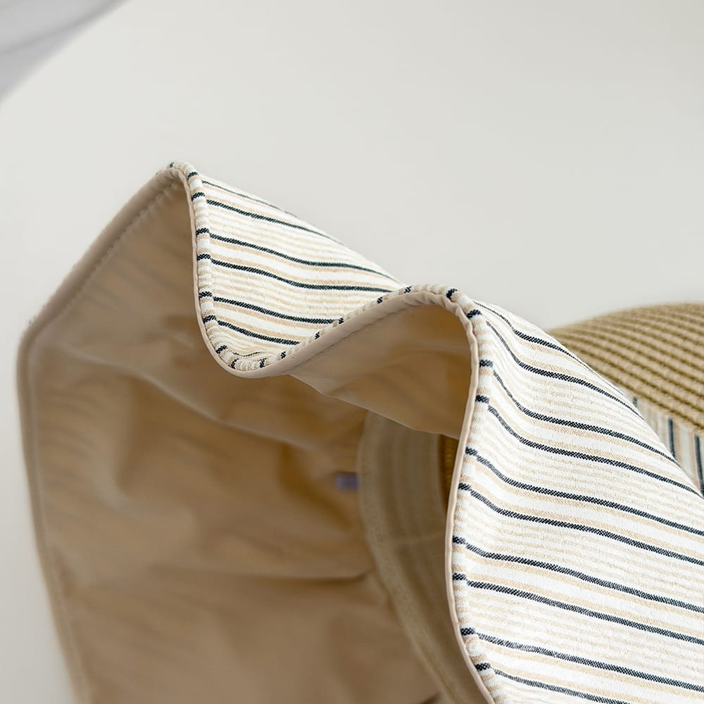 竖Striped 拼接Straw Hat-(推荐款) - Straw Hat Women | Summer Beach Sun Hat | Woven Travel Cap - Image 11