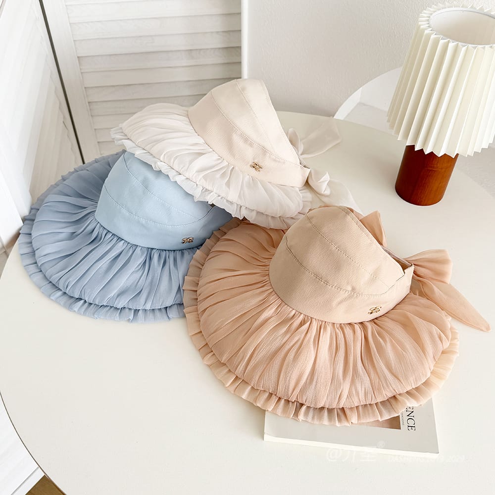 双C仙女空顶全-(推荐款) - Crownless Sun Hat Women | Hollow Top Visor | Summer Beach Cap - Image 16