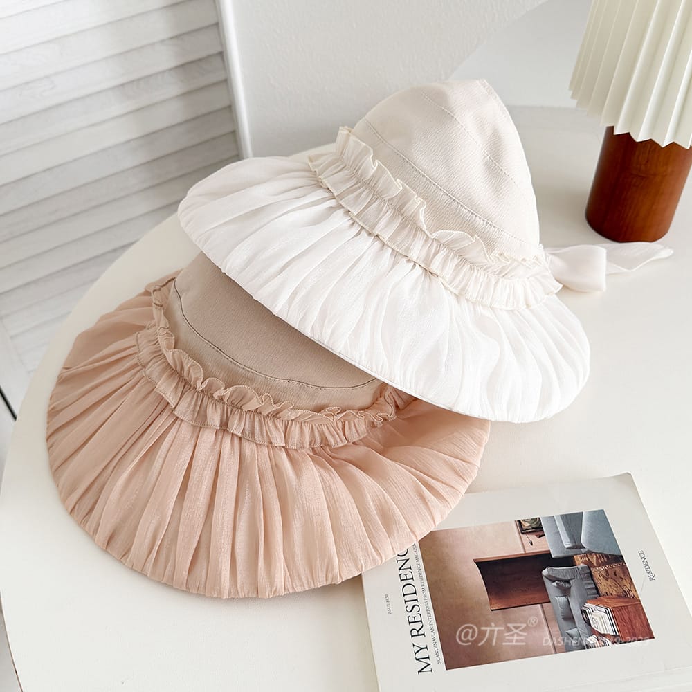 拼接纱空顶全-(推荐款) - Crownless Sun Hat Women | Hollow Top Visor | Summer Beach Cap - Image 20