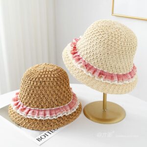 1268 No.Plaid Lace Trim - Women Casual Hat | Fashion Outdoor Cap | Daily Wear Sun Protection