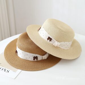 1710 No.Small Bow Dot Ribbon - Women Casual Hat | Fashion Outdoor Cap | Daily Wear Sun Protection