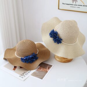 1722 No.Pearl Blue Flower - Women Casual Hat | Fashion Outdoor Cap | Daily Wear Sun Protection
