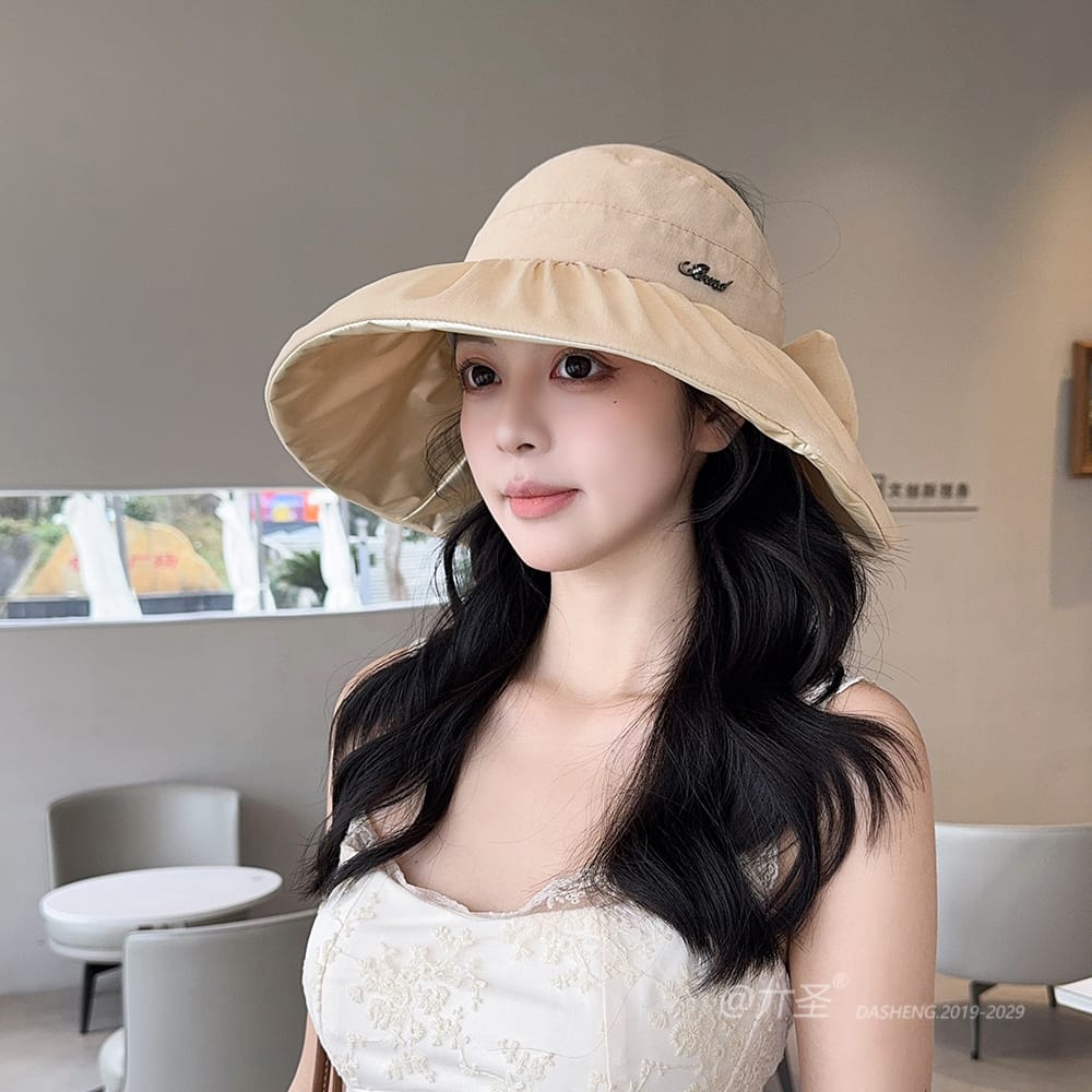 蓬蓬纱半空顶遮阳 Hat全-(推荐款) - Crownless Sun Hat Women | Hollow Top Visor | Summer Beach Cap - Image 4