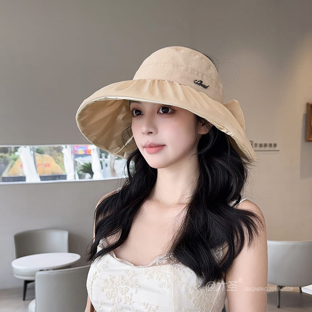 蓬蓬纱半空顶遮阳 Hat全-(推荐款) - Crownless Sun Hat Women | Hollow Top Visor | Summer Beach Cap - Image 3