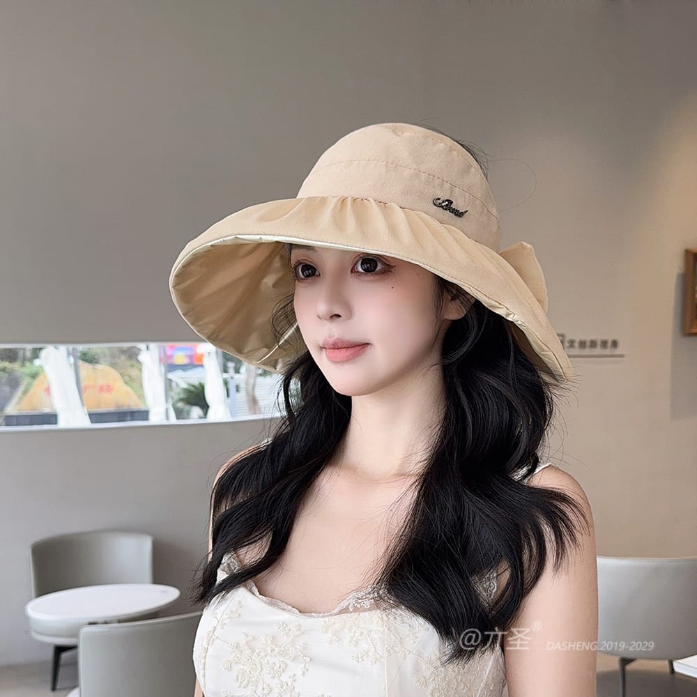 蓬蓬纱半空顶遮阳 Hat全-(推荐款) - Crownless Sun Hat Women | Hollow Top Visor | Summer Beach Cap - Image 2