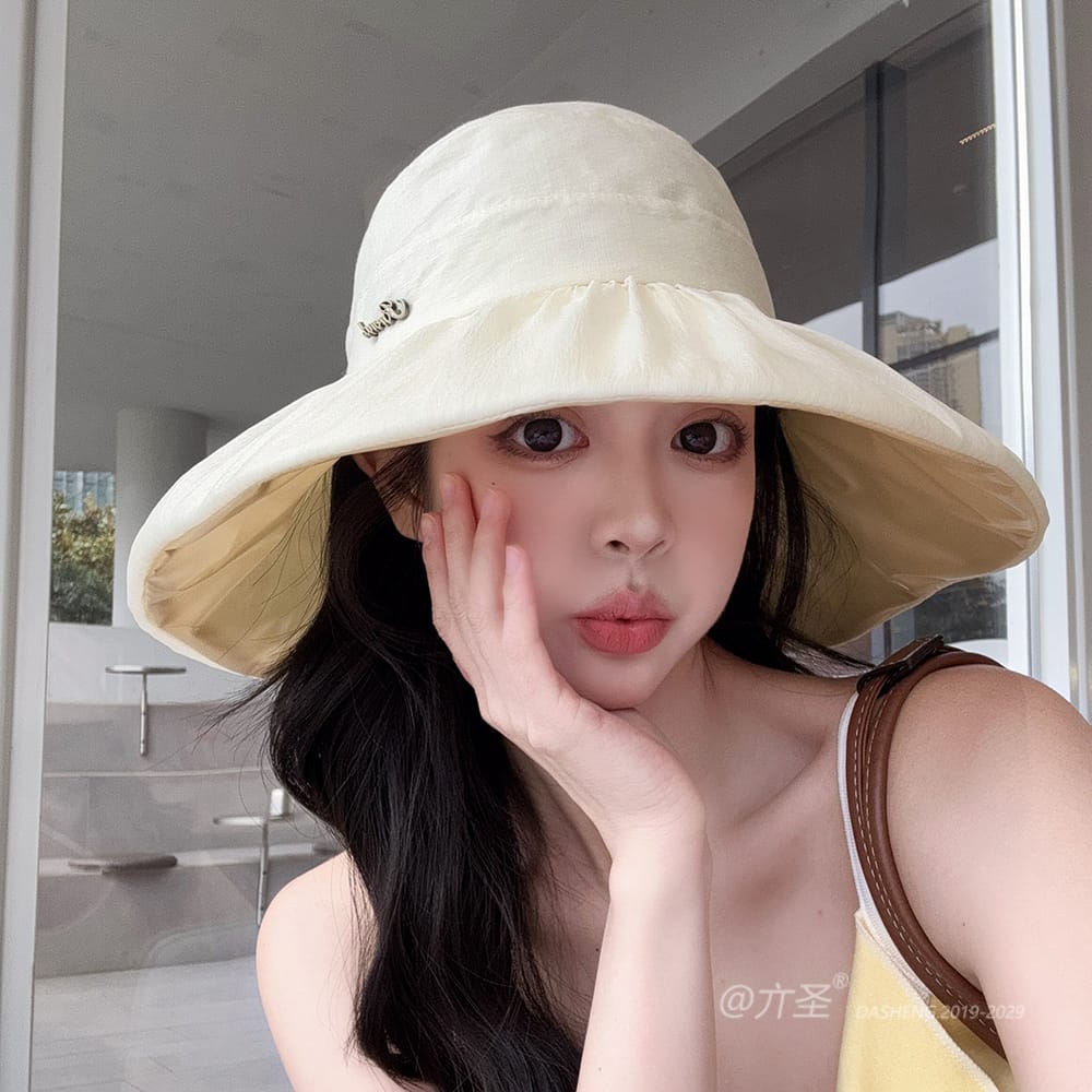 蓬蓬纱半空顶遮阳 Hat全-(推荐款) - Crownless Sun Hat Women | Hollow Top Visor | Summer Beach Cap - Image 16