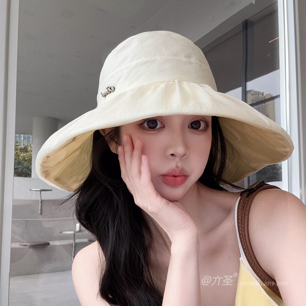 蓬蓬纱半空顶遮阳 Hat全-(推荐款) - Crownless Sun Hat Women | Hollow Top Visor | Summer Beach Cap - Image 14