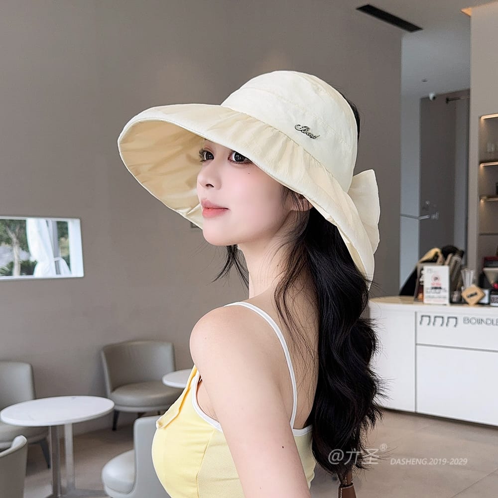蓬蓬纱半空顶遮阳 Hat全-(推荐款) - Crownless Sun Hat Women | Hollow Top Visor | Summer Beach Cap - Image 20