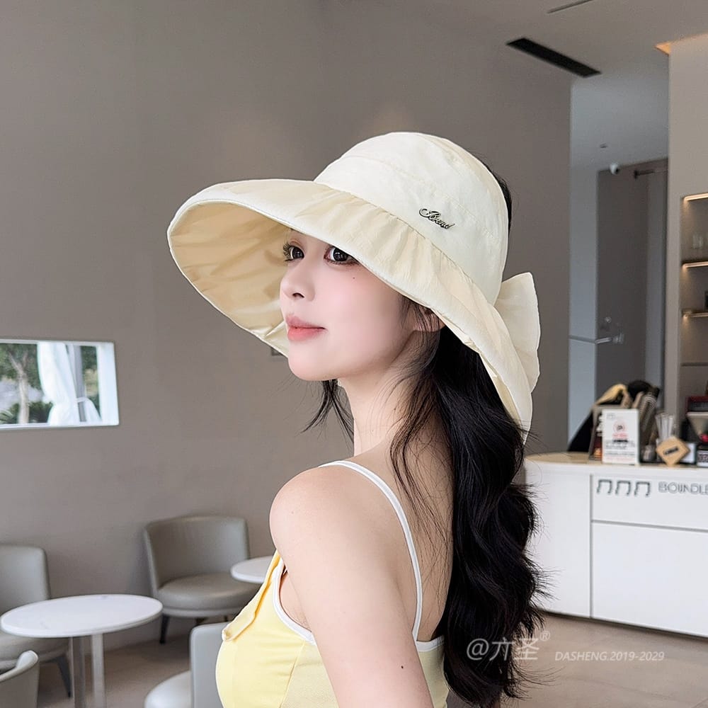 蓬蓬纱半空顶遮阳 Hat全-(推荐款) - Crownless Sun Hat Women | Hollow Top Visor | Summer Beach Cap - Image 17