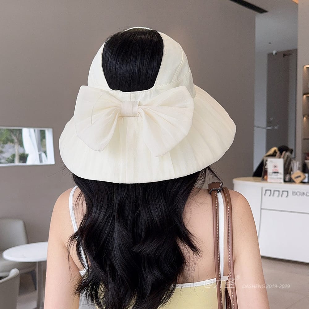 蓬蓬纱半空顶遮阳 Hat全-(推荐款) - Crownless Sun Hat Women | Hollow Top Visor | Summer Beach Cap - Image 28