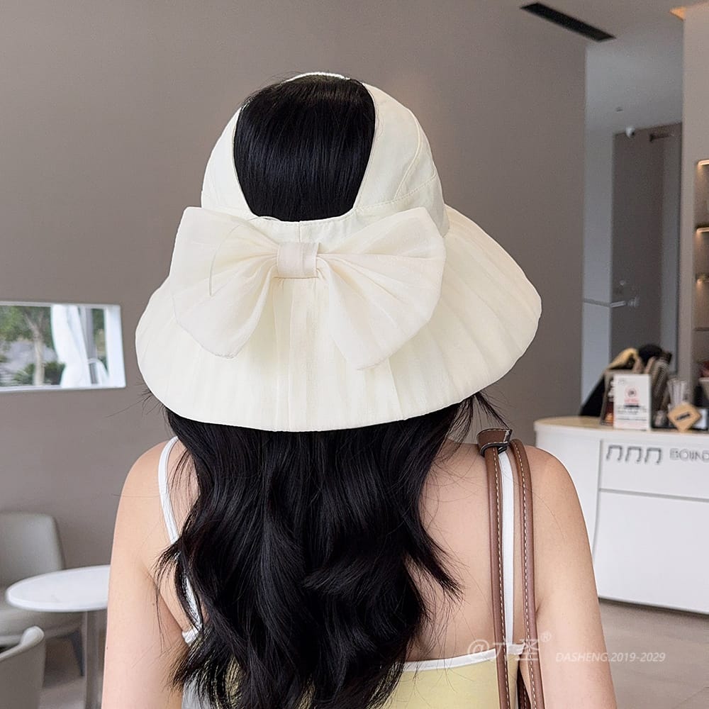 蓬蓬纱半空顶遮阳 Hat全-(推荐款) - Crownless Sun Hat Women | Hollow Top Visor | Summer Beach Cap - Image 27