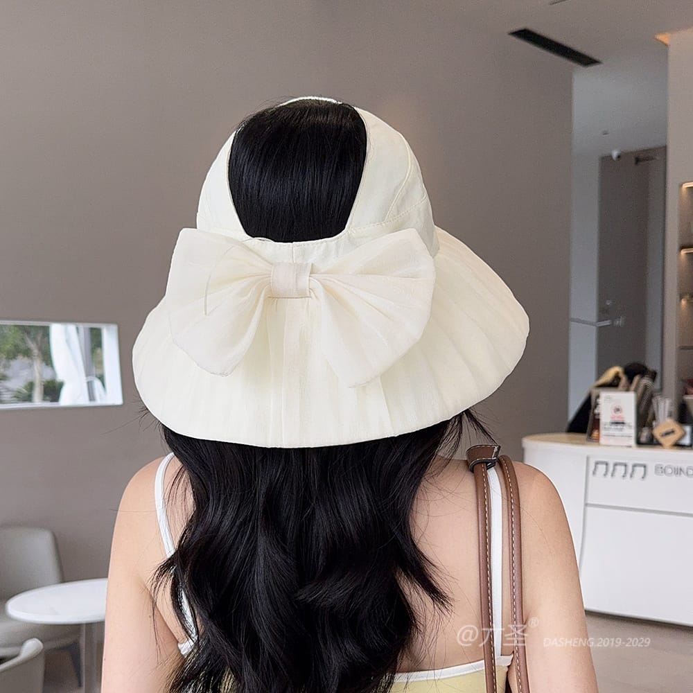 蓬蓬纱半空顶遮阳 Hat全-(推荐款) - Crownless Sun Hat Women | Hollow Top Visor | Summer Beach Cap - Image 25