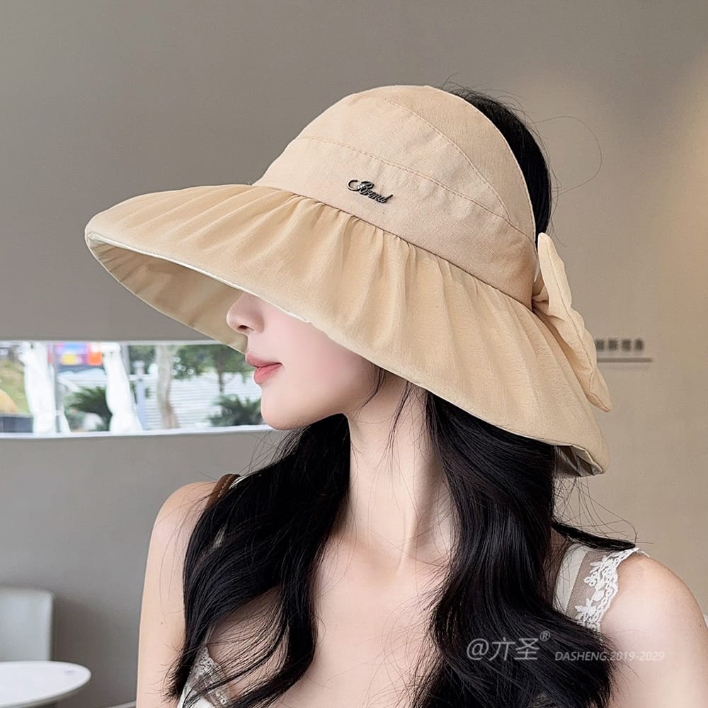 蓬蓬纱半空顶遮阳 Hat全-(推荐款) - Crownless Sun Hat Women | Hollow Top Visor | Summer Beach Cap - Image 34