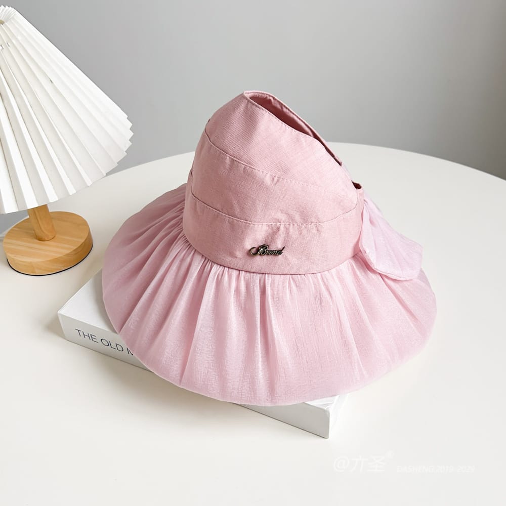蓬蓬纱半空顶遮阳 Hat全-(推荐款) - Crownless Sun Hat Women | Hollow Top Visor | Summer Beach Cap - Image 37
