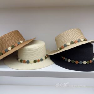 彩色Round Piece Flat Top - Flat Top Hat Women | Trendy Casual Cap | High Crown Style