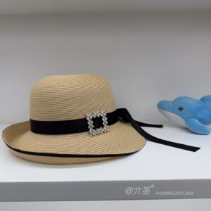 Thin Braid Square Crystal 扣Turned Up Brim - Women Casual Hat | Fashion Outdoor Cap | Daily Wear Sun Protection