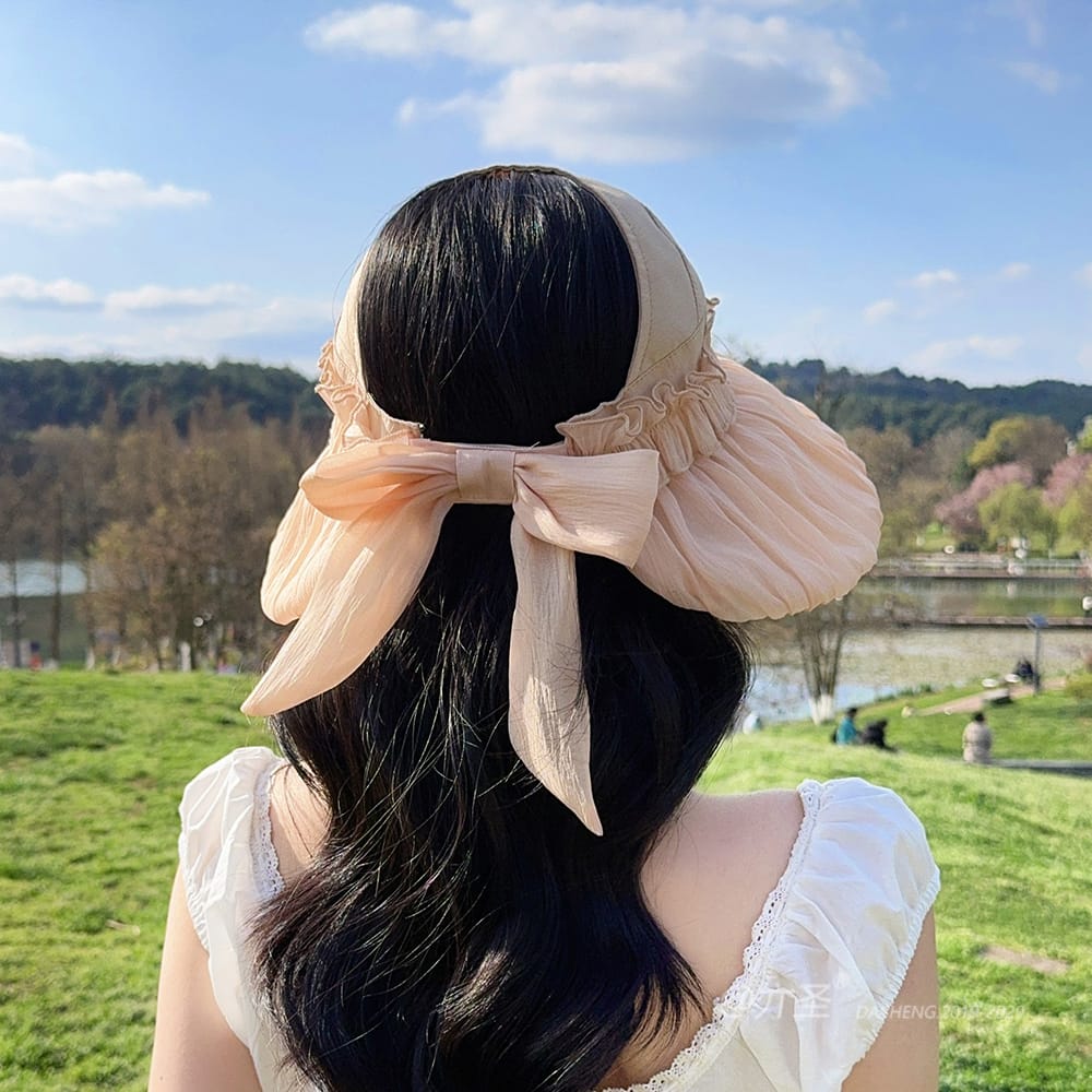 拼接纱空顶全-(推荐款) - Crownless Sun Hat Women | Hollow Top Visor | Summer Beach Cap - Image 38