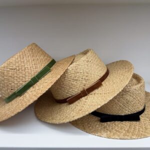 Raffia Pinched Crown 细带26、Wide Ribbon - Women Casual Hat | Fashion Outdoor Cap | Daily Wear Sun Protection