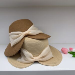 Thin Braid Notch Bow - Women Casual Hat | Fashion Outdoor Cap | Daily Wear Sun Protection