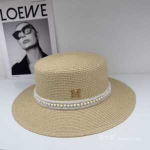 M Pearl Flat Top Hat - Flat Top Hat Women | Trendy Casual Cap | High Crown Style