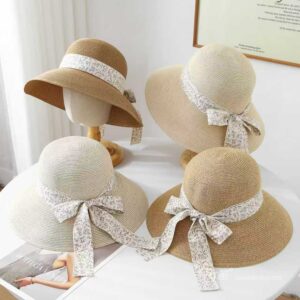23002 No.Floral Ribbon - Women Casual Hat | Fashion Outdoor Cap | Daily Wear Sun Protection