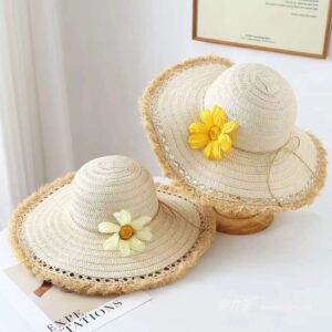 25003 No.Large Yellow Flower - Women Casual Hat | Fashion Outdoor Cap | Daily Wear Sun Protection