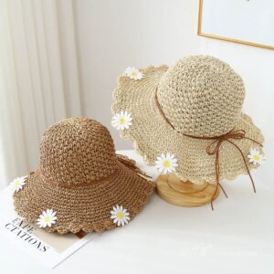 A16-32004 No.Korean Velvet Large Yellow Flower - Women Casual Hat | Fashion Outdoor Cap | Daily Wear Sun Protection