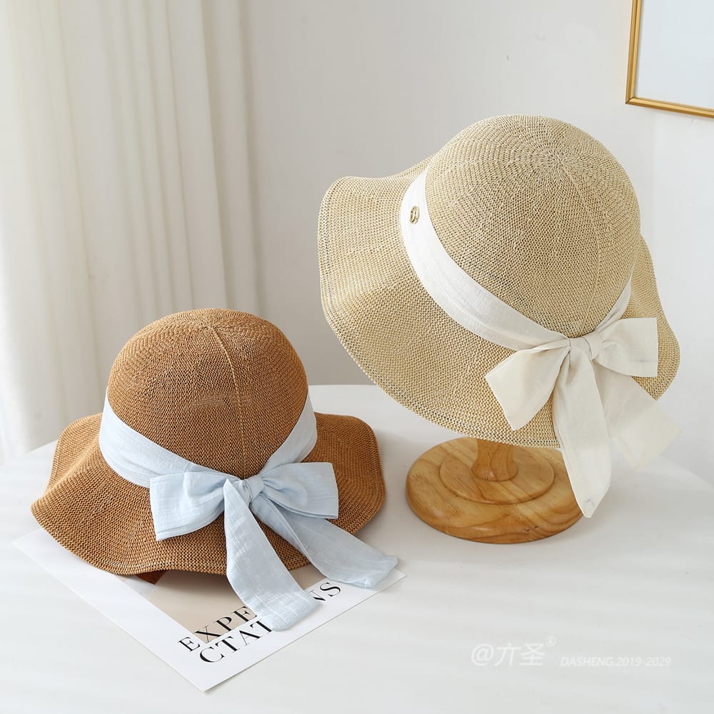 6012 No.丝带 - Women Casual Hat | Fashion Outdoor Cap | Daily Wear Sun Protection