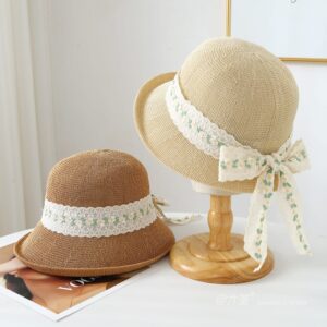 6015 No.绿白 Flower - Women Casual Hat | Fashion Outdoor Cap | Daily Wear Sun Protection