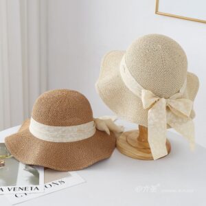 6063 No.Floral Ribbon Metal Logo - Women Casual Hat | Fashion Outdoor Cap | Daily Wear Sun Protection