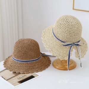 A16-7001 No.Lace Trim Denim Ribbon - Women Casual Hat | Fashion Outdoor Cap | Daily Wear Sun Protection