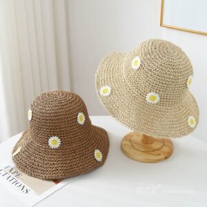 A16-7004 No.Large Yellow Flower - Women Casual Hat | Fashion Outdoor Cap | Daily Wear Sun Protection