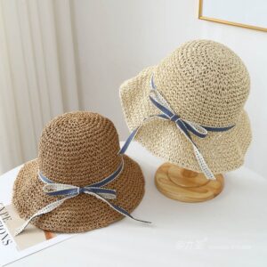 A16-7004 No.细Denim Ribbon Lace Trim - Women Casual Hat | Fashion Outdoor Cap | Daily Wear Sun Protection