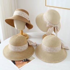A16-8-95 No.Printed Ribbon - Women Casual Hat | Fashion Outdoor Cap | Daily Wear Sun Protection