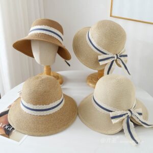 A16-8-95 No.Wide Lace Trim Denim Ribbon - Women Casual Hat | Fashion Outdoor Cap | Daily Wear Sun Protection