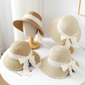 A16-8-95 No.Small Yellow Flower Lace Trim - Women Casual Hat | Fashion Outdoor Cap | Daily Wear Sun Protection
