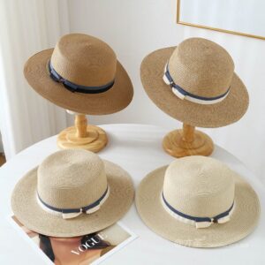 A16-80128 No.Denim Ribbon 扣子Bow - Women Casual Hat | Fashion Outdoor Cap | Daily Wear Sun Protection