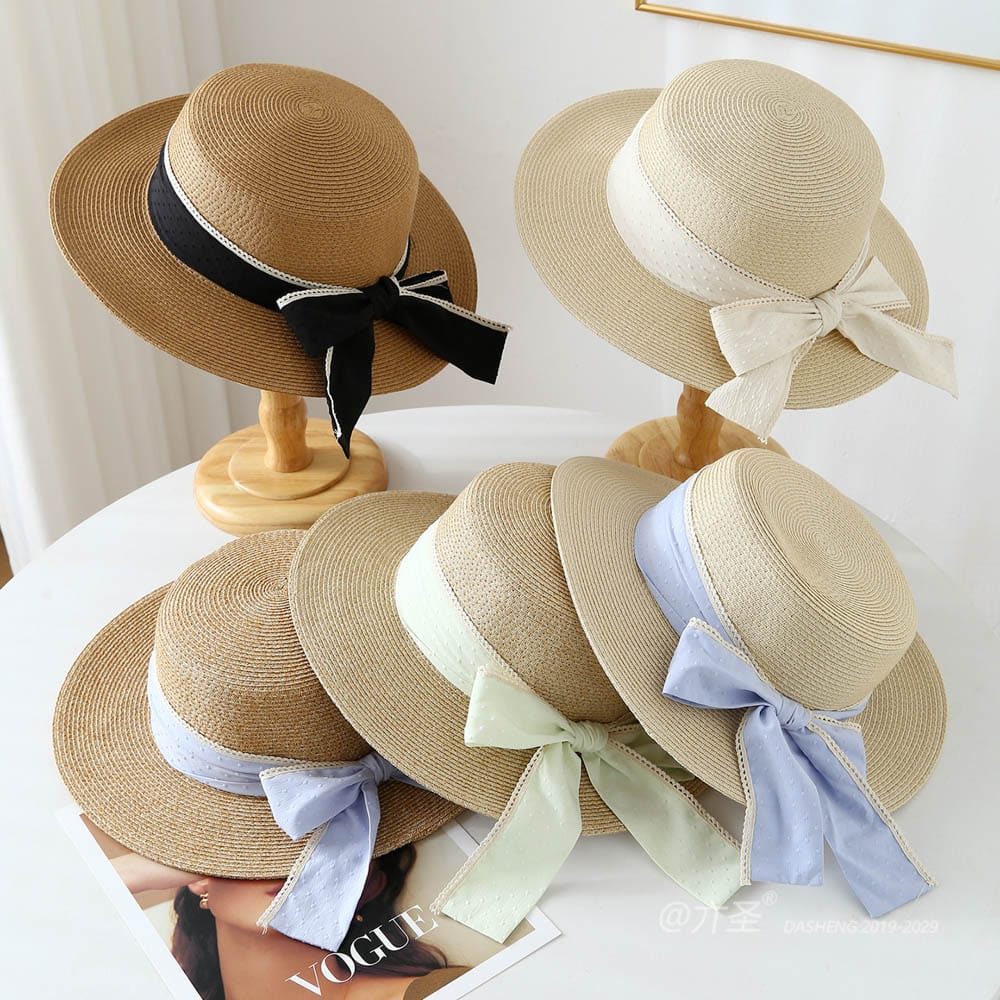 A16-80128 No.Ribbon - Women Casual Hat | Fashion Outdoor Cap | Daily Wear Sun Protection