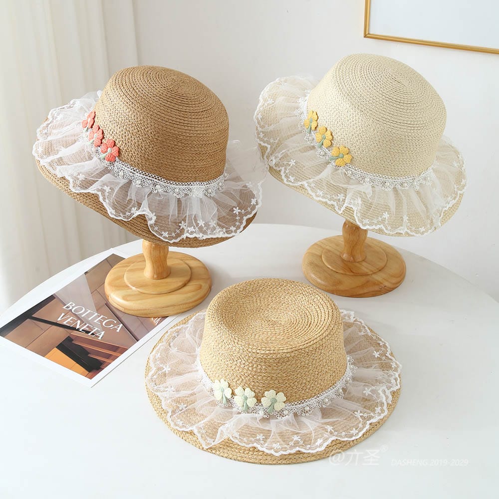 A16-80461 No.Small Flower 纱裙子 - Women Casual Hat | Fashion Outdoor Cap | Daily Wear Sun Protection
