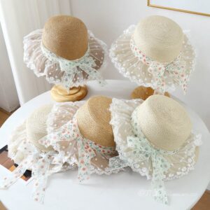 A16-80461 No.Floral Ribbon 纱裙子 - Women Casual Hat | Fashion Outdoor Cap | Daily Wear Sun Protection