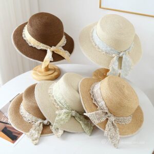 A16-80461 No.Lace Trim Ribbon - Women Casual Hat | Fashion Outdoor Cap | Daily Wear Sun Protection