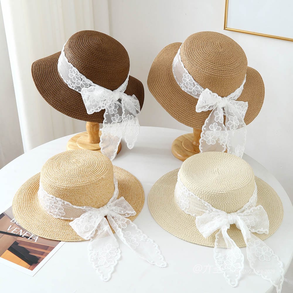 A16-80461 No.Lace Ribbon - Women Casual Hat | Fashion Outdoor Cap | Daily Wear Sun Protection