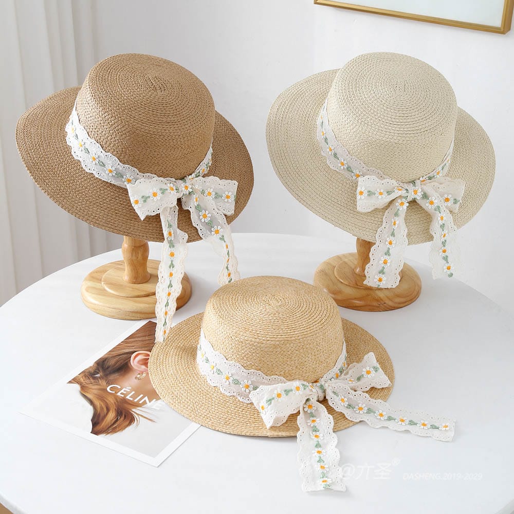 A16-80461 No.雏菊 Flower Ribbon - Women Casual Hat | Fashion Outdoor Cap | Daily Wear Sun Protection
